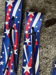 Stars Patriotic cinch strap set off billet and latigo