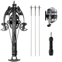 BALLISTA BAT Compound Crossbow Pistol w/Bowfishing Arrows, Reel BL25, Reel Mount