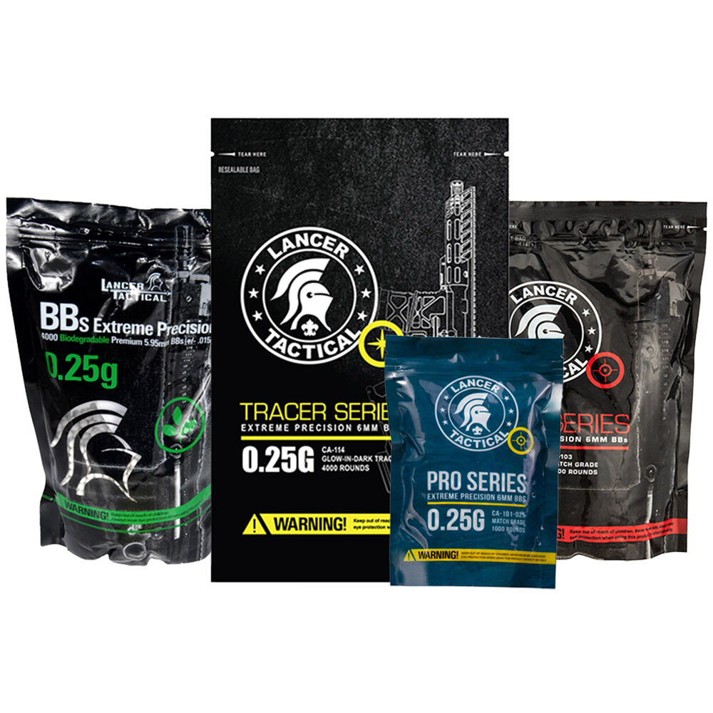 Lancer Tactical Extreme Precision .25g 6mm High Performance Airsoft BBs