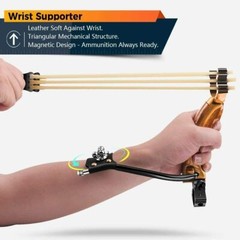 Professional High Velocity Catapult Wrist Rocket Hunting Slingshot +Rubber Band