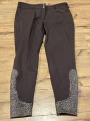 Dover Saddlery Brown Animal Print Pants Equestrian Horse Riding Women’s Size 34