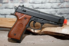 UKARMS G22 6.5″ Full Metal Alloy Airsoft Pistol Gun Faux Wood Grips 230 FPS