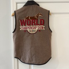 2016 AQHA World Championship Cripple Creek Wool Vest Size XXXS Anna Morrison
