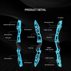 23″ ILF Recurve Bow Riser Handle Takedown Archery Right Hand Hunting