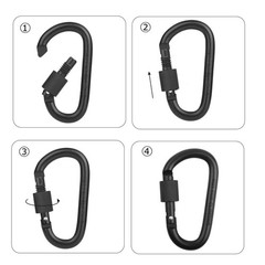 Locking Carabiner Clip, Vonpri 3 Inch D Ring Clips Spring Snap Key Chain Hook…