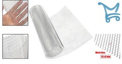 Car Grill Mesh Sheet Aluminum 40x13in Silver Anti-Corrosion Self-Adhesive