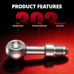 3AN Male to 10.2mm Banjo Stainless Steel Brake Hose AN3-10.2mm Straight