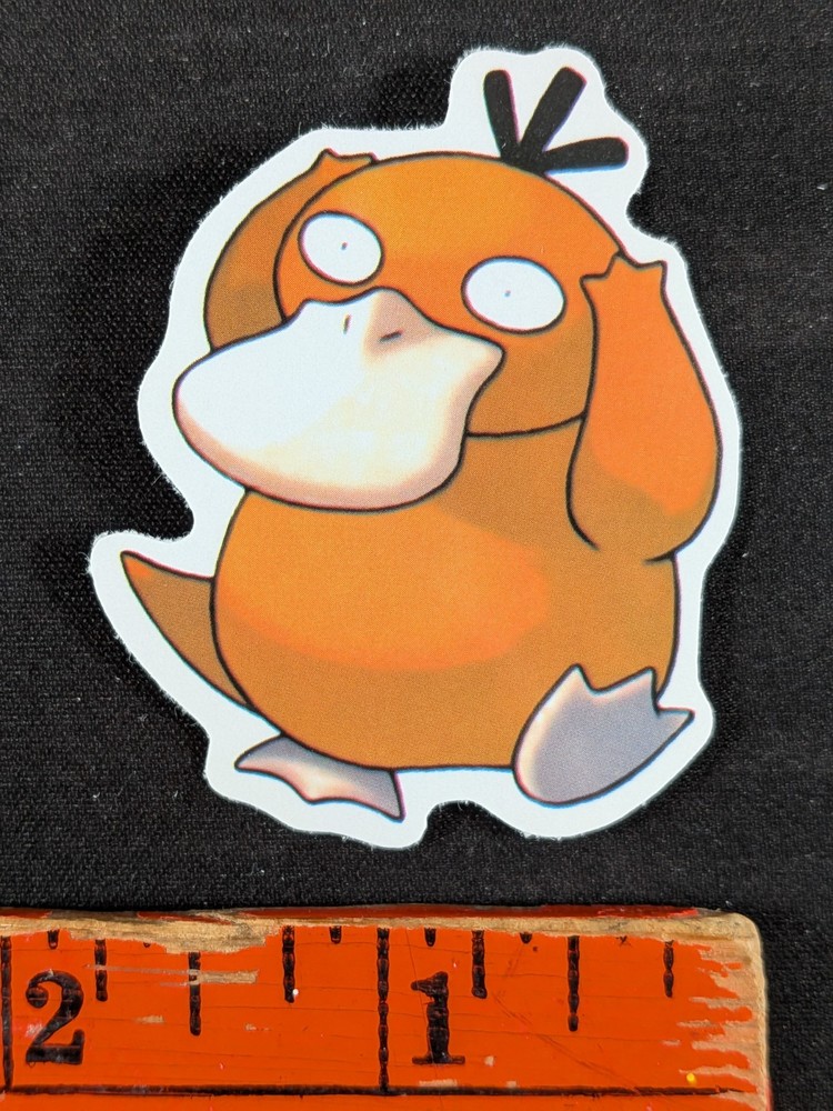 Psyduck Cartoon Pokémon Skateboard Sticker