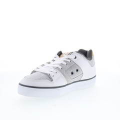 DC Pure 300660-XSWS Mens White Leather Skate Inspired Sneakers Shoes 9.5