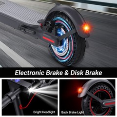 350W Adult Foldable Electric Scooter 15mph Max Speed Motor 8.5″ Tires 20M Range