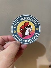 2 Buc-ees Beaver – Buc Around And Find Out. Waterproof 3 Inch Sticker. FAFO