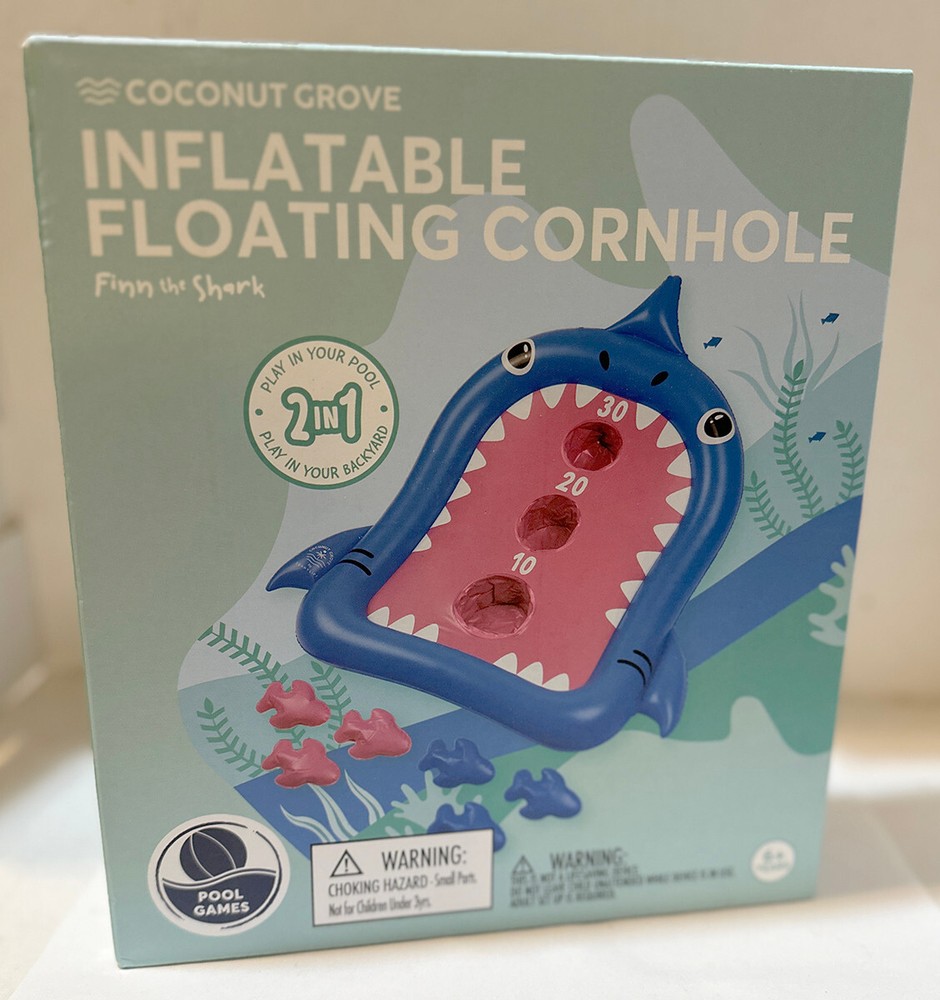 Coconut Grove Inflatable Foating Cornhole Game – great for pools or backyard