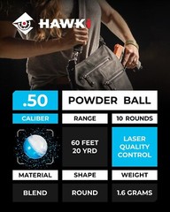 Hawki Paintball Training Powder Balls .50 Caliber 10 rounds