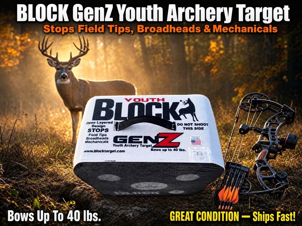 NEW Block GenZ Youth Archery Target Stops Broadheads Field Tips Mechanicals 40lb
