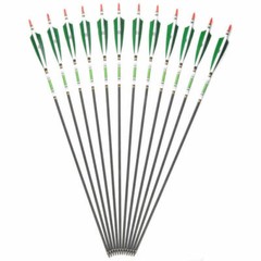 12X 30» Spine 500 Carbon Arrows Turkey Feather for Recurve Bow Hunting Shooting