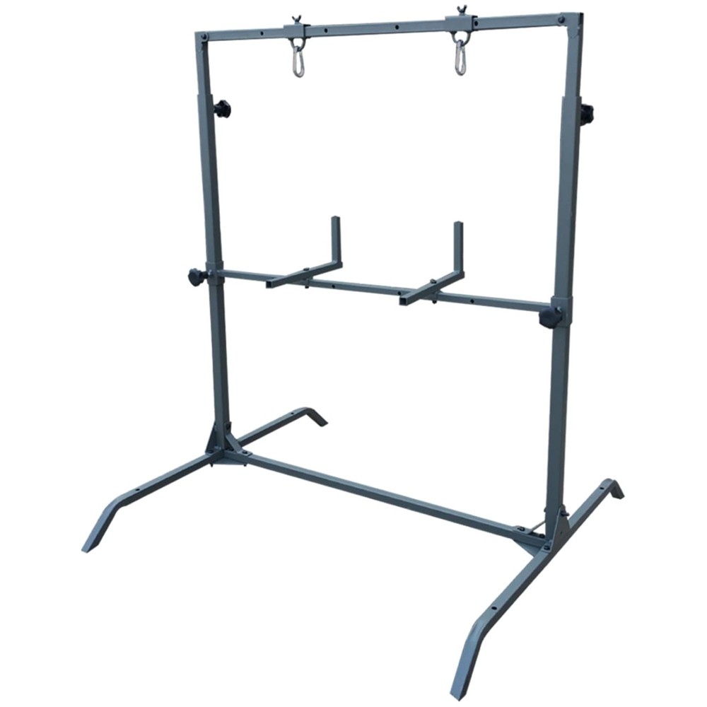 Alloy Steel Archery Target Stand – Features Carabiner Hooks & Stabilizer Support