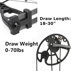 33″ Compound Bow Arrow Set Adjustable 0-70lb 320fps Archery Bow Hunt Shoot RH LH
