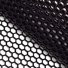 Universal 40″x13″ Car Grill Mesh – Aluminum Alloy 6x1mm Honeycomb – Black