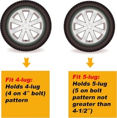 70214 Powder Coat Black Trailer Spare Tire Carrier For 10 inch and 12 inch Utili