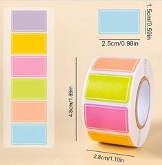 30Pcs Colorful Waterproof Self-Adhesive All-Purpose Labels Stickers