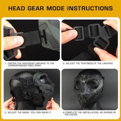 Airsoft Full Face Lurker Mask Paintball Protection Halloween Cosplay Costume BCP