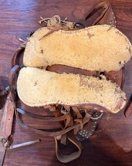 Vintage Simco Child Pony Saddle Leather Western Tooled AS IS USA