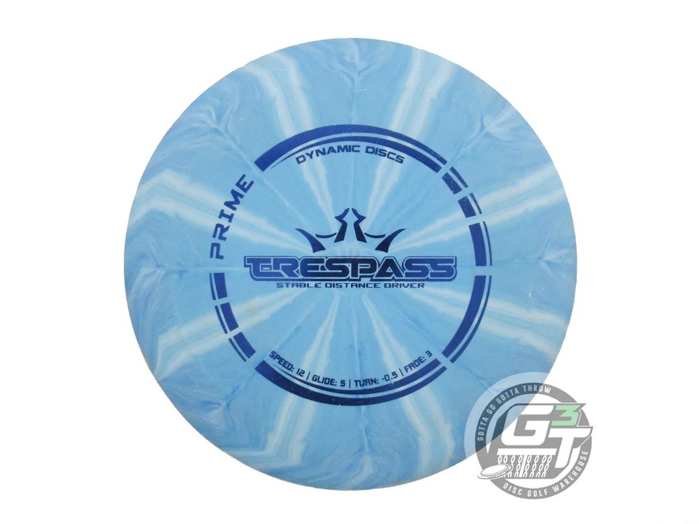 USED Dynamic Discs Prime Burst Trespass 174g Blue Blue Foil Distance Driver Disc