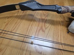 Vintage PSE Compound Bow Set PSE Laser Magnum with Bowfishing Retriever