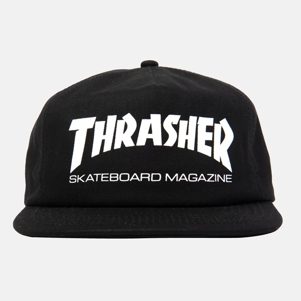 Thrasher Skateboard Hat Mag Logo Snapback Black/White