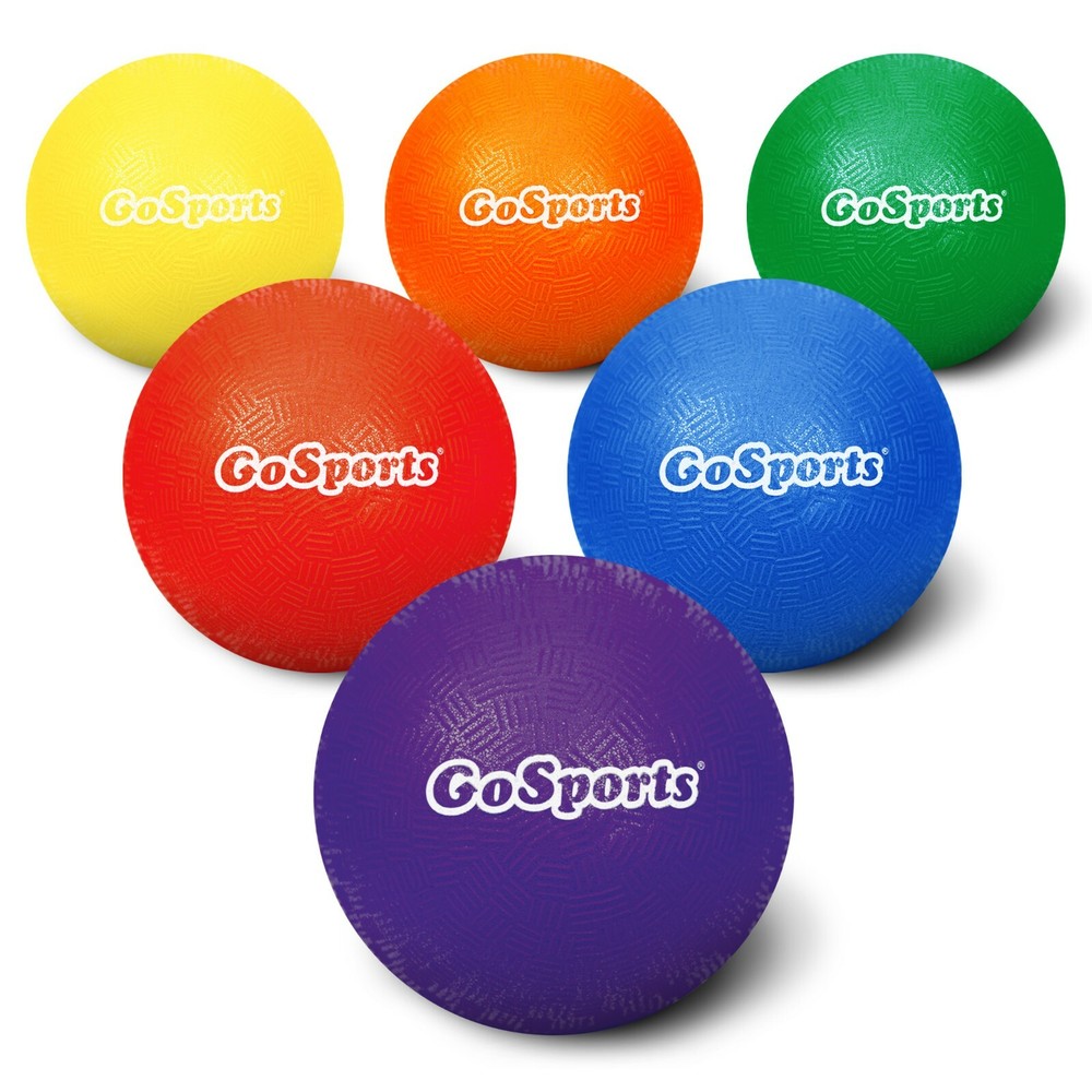 GoSports Kid Safe Inflatable Soft Touch Dodgeballs Set with Pump and Mesh Bag