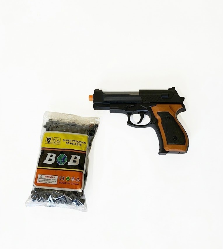 Airsoft Hand Gun Pistol Black w/ Reload 6mm Airsoft Plastic BB Spring Pistol