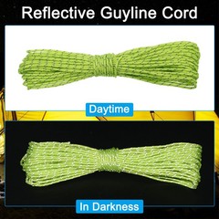 Reflective Guyline Camping Paracord 2mm Tent Cord Guyline Rope Light Green