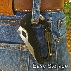 Multitool Carabiner with Pocket Knife Keychain Clip Screwdriver Bottle Opener US