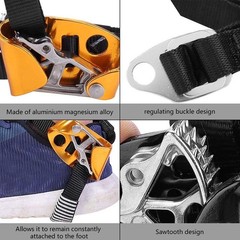 Right/Left Foot Ascender Riser Rock Climbing Mountaineering Rappelling Equipment