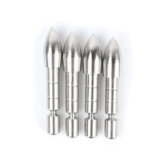 12PCS Archery 4.2mm Insert Arrow Heads Target Point Tip Broadhead Shaft DIY Hunt