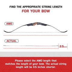 Archery Replacement Dacron 16 Strands Recurve Long Bow Actual 56-62″ Bow String