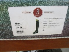 NEW Justin “Windshire” Fields Ladies Tall Riding Boot Equestrian Sz 6.5-7.5