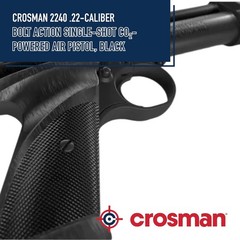 Crosman 2240 .22 Cal Air Pistol Bolt Action CO2 Pellet Gun + 250 Pellets & 5 CO2