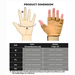 Fingerless Gloves – Men & Women, Breathable & Impact-Resistant Half-Finger Gl…