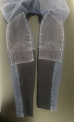 Romph Full Seat Breeches Equestrian Riding Pants Blue/Blk Animal Print Size 24R