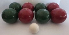 Vintage SportCraft Heritage Bocce Ball Set in Wooden Box