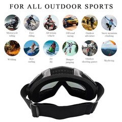 Yourkar Dirt Bike Goggles, Windproof ATV Off-Road Goggle, Black-transparent