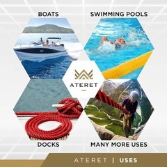 ATERET Twisted 3-Strand RED Polypropylene Rope Monofilament ALL SIZES