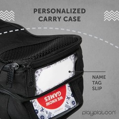 Cornhole Bag Carry Case – 8 Bag Carrying Case, Mesh View Windows, Name Tag Slots