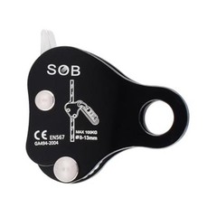 Climbing Ascender Fall Protection Rope Grab Belay Device Gear Aluminum Black