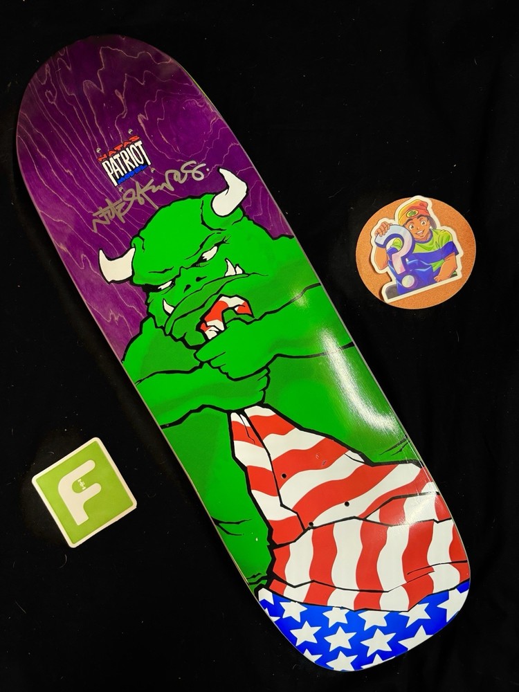 RARE SIGNED Natas Kaupas Patriot 101 Skateboard Deck World R7 Prime AUTOGRAPHED