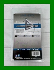 Muzzy Trocar 3 pack Crossbow Broadheads, 3 Steel Ferrule Helix Blades, 100 Grain