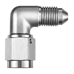 3AN Male to 3AN Female 90 Degree Swivel Brake Line Fitting, AN Adapter