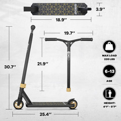 V2 Pro Trick Scooters, Stunt Scooter for Kids Ages 6-12 Years and Teens – Comple