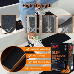 Black Anti-Slip Grip Tape, 12-Pack, 6” x 30” – Protect Surfaces, Enhance Safety